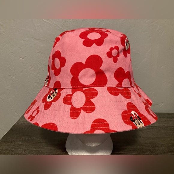 Disney Other - Minnie Mouse Flower kids Pink Bucket Hat